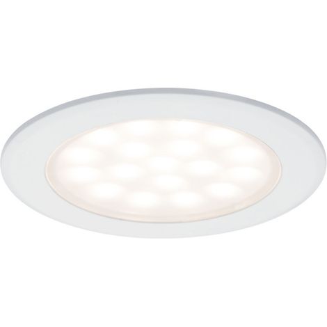 Kit 2 spots encastrés pour meubles LED 2x2.5W rond blanc - LUMIERE SA (1/4)