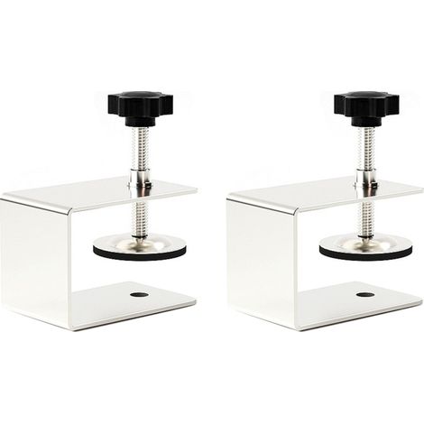 Lot de 2 pinces de fixation pour tiroir, pinces de fixation portables, fixation de façade de tiroir, système d'installation facile avec kit d'adaptateurs réglables et clips de fixation (1/5)