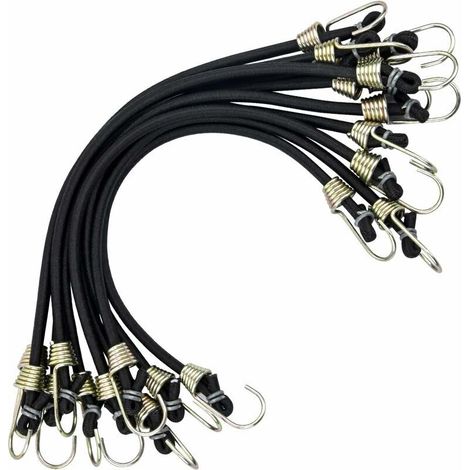 Planenspannseile, 10er-Pack mit Mini-Bungee-Haken für Camping und Anhänger
