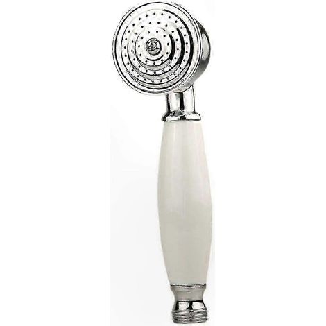 Weißer Keramik-Duschkopf, abnehmbare Wasserspardüse, hochwertiges Retro-Design fürs Badezimmer, Ersatzteil (1/5)