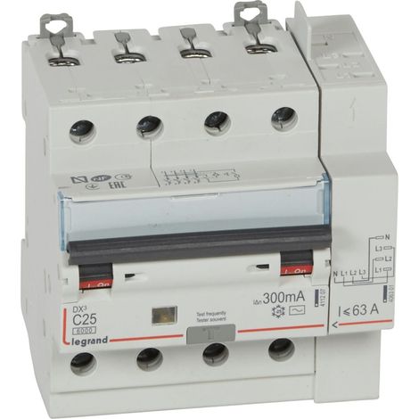 Differentieel Automaat DX3 4P Karakteristiek C 25A 300mA 6kA - LEG411218