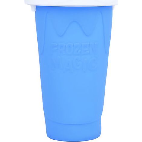 Blauer Silikon-Eisbecher 400 ml für Smoothies, schnell selbstkühlend, ideal für den Sommer, durstlöschend und unterhaltsam. (1/5)