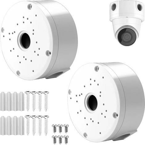 Lot de 2 Boîtes de Jonction Universelles pour Caméra de Sécurité Dôme - Support de Câble Caché - Couvercle et Base (1/5)