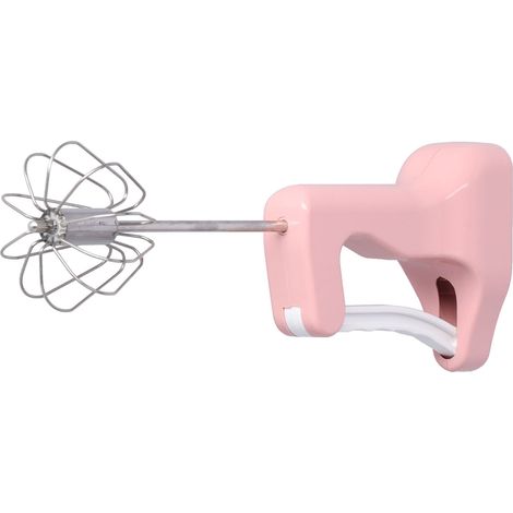 Rosa halbautomatischer Schneebesen, kompakter Handschneebesen für Mehl und Sahne, Gebäckwerkzeug für die Küche. (1/5)