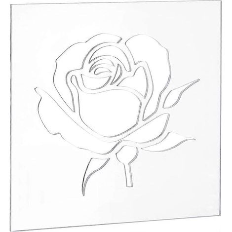Gabarit de fraisage pour rosace, 4,5 mm d'épaisseur, en acrylique transparent, pour incrustations décoratives et accessoires de travail du bois, 19 x 19 cm (7,48 x 7,48 pouces). (1/5)