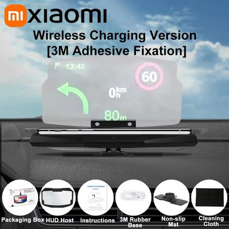 Accessoires pour voiture Xiaomi : affichage tête haute HD, navigation, support de téléphone pliable, projecteur de pare-brise, loupe d'écran. (1/5)