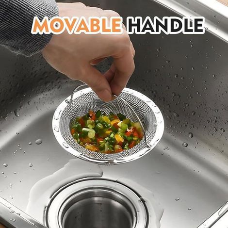 Filtre Evier - Acier Inoxydable 11 cm - Pour Cuisine et Salle De Bain - 2 Pièces (1/5)