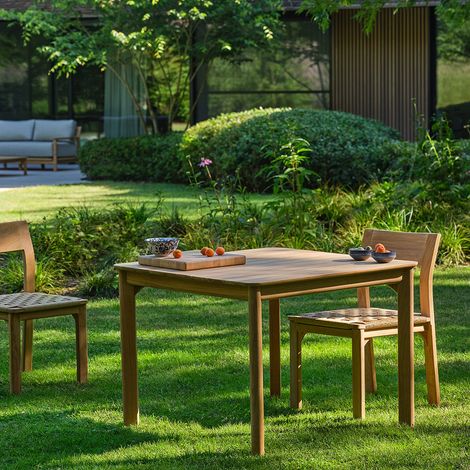 Table de jardin en teck 4 personnes (1/5)