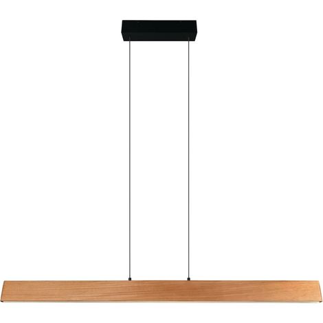 [NEUWERTIG] B-Ware Trio Lighting Led Pendelleuchte Hängelampe Edgewood Holz Dimmbar L150cm