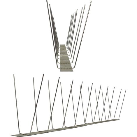 10 metri Dissuasori di picchi anti-piccione V2A-Standard con base di acciaio inossidabile  -2-striscia di Picchi antipiccione la soluzione di qualità per il controllo di uccelli (1/5)