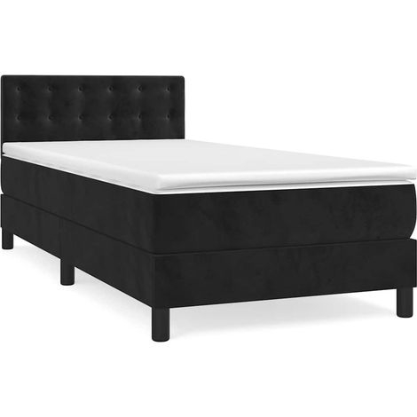 Maison Exclusive - Boxspringbett mit Matratze Schwarz 90x190 cm S
