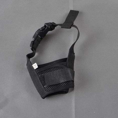 (Black / XXL (28-34cm))Muselière de sécurité ajustable pour chien, masque Anti-aboiement à mâcher pour animal de compagnie (1/4)