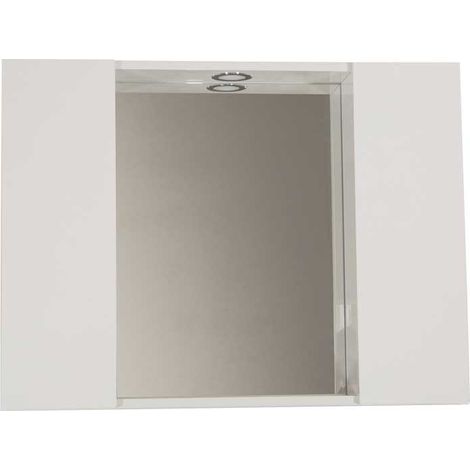 "SPECCHIERA DA BAGNO """"NILO"""" 2 ANTE L.80 x H.60 x P.15 cm"