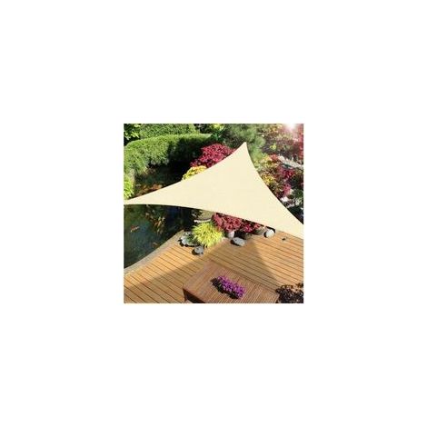 Voile d'ombrage Triangle 3x3x3m Gris Voile de Soleil Imperméable Une Protection des Rayons UV à 95% pour Extérieur Terrasse Jardin Camping Fête Piscine avec Cordes (1/5)