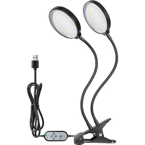 Lumière de Croissance Réglable, la luminosité Peut être Changée, éclairage Blanc en Lumière du avec Minuterie, 5 Niveaux de Dimmabme pour les Plantes Intérieures, Adaptées au Frappeur Powred Grand (1/4)