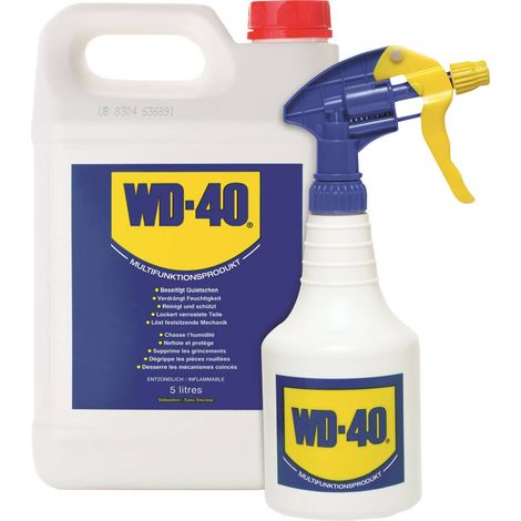 Wd-40 – Dégrippant multifonctions 5L – Lubrifiant non conducteur – Évite la corrosion – Pour équipements mécaniques et outils motorisés (1/7)