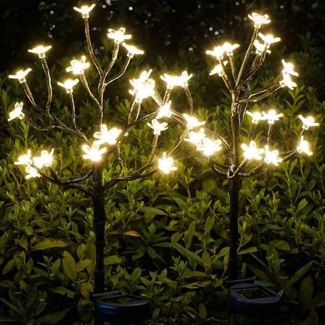 x 40 luci solari da giardino a LED, decorazioni per giardino, fiori solari decorativi per esterni, illuminazione solare esterna suggestiva e impermeabile. (1/5)