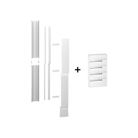 Schneider - Resi9 - kit goulotte 18M - 2 parties + Tableau RESI9 18M - 4R - Ru00e9f. : R9HKT18+R9H18404 (1/3)
