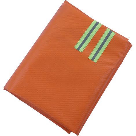 Cape ignifuge enfant anti-feu avec capuche, manteau de protection en fibre de verre et silicone, tenue pare-flammes réutilisable, sécurité incendie (1/5)