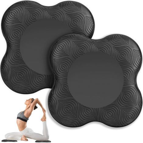 2 Pièces Genouillère de Yoga Antidérapants Résistant à l'Usure Protège Les Genoux pour Yoga, Pilates, Gymnastique – Idéal pour les Débutants et Experts en Entraînement à Domicile ou en Studio (1/5)