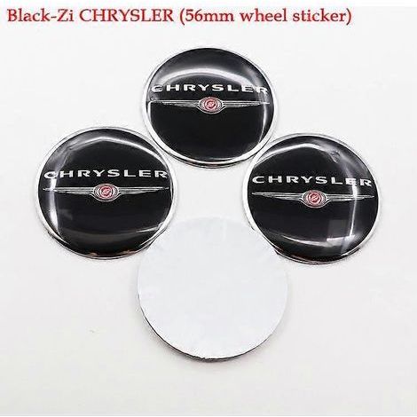 4 enjoliveurs de roue Chrysler de 56 mm, cache-moyeux, autocollants, autocollants décoratifs avec logo, accessoires