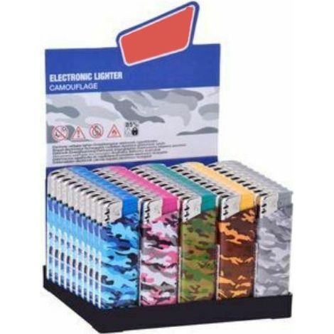 Confect 50 Electronic Accendents Recaricable Prof Camoufl Military