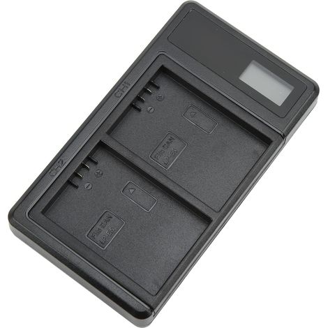 Chargeur de Batterie LP E5, Chargeur USB Double Chargeur de Batterie LP-E5, avec écran LCD Intelligent, Prend en Charge Plusieurs Méthodes de Charge, pour Accessoires D'appareil Photo à Batterie LP E5 (1/5)