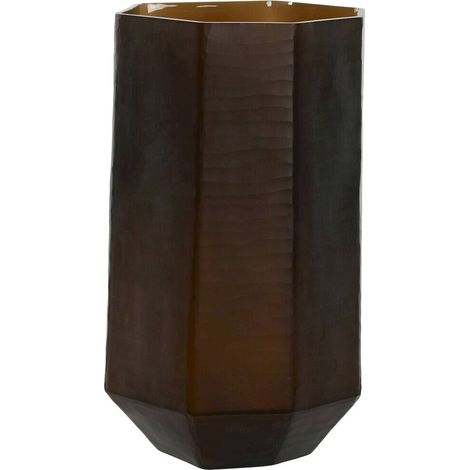 Vase en verre gris foncé émaillé style moderne décoratif - Gris foncé émaillé (1/4)
