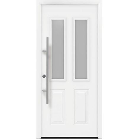 Hörmann Ecostar Haustür "ISOPRO Secur IPS 410S", verkehrsweiß (RAL 9016), 110 x 210 cm (B x H), DIN Links