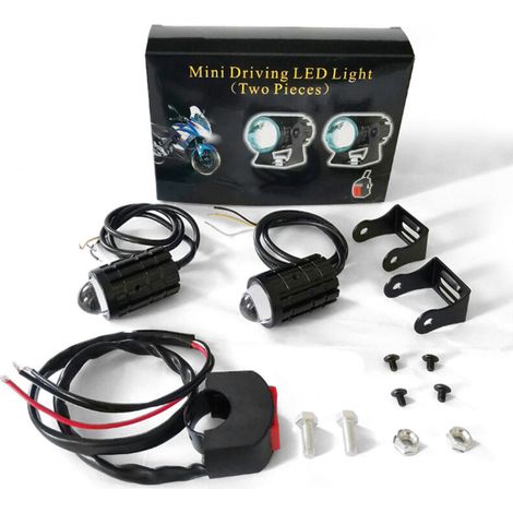 LED light for motorcycle, 2 pieces, with handle switch, high and low light, color dual, water resistant for truck, SUV, ATV, UTV, tractor (1/4)