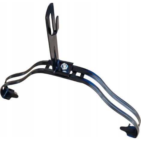 Soporte de protección contra rayos para tejas de cumbrera galvanizadas CREATON, soporte de terminal aéreo, Fi 6-8 mm, NEGRO (1/4)