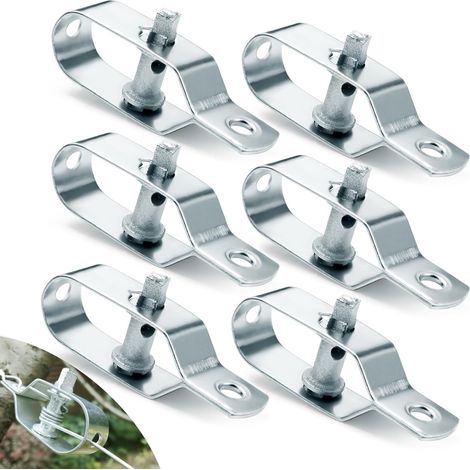 6 Stück Kabelspanner aus verzinktem Stahl, Zaunspanner, Wäscheleinenspanner, 95 mm, Zaunspanner für Eisendraht, Zaun, Schafzaun, Stacheldraht, Wäscheleine, Edelstahlkabel