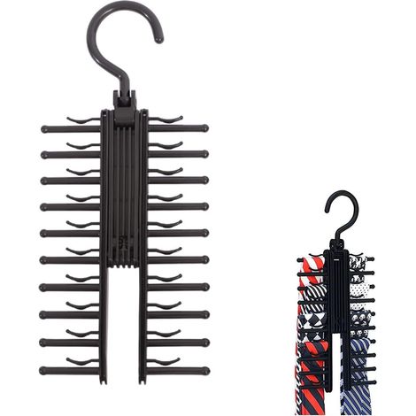 CCYKXA Tie Rack, Tie Hangers, Adjustable Tie Rack, Adjustable X Tie Rack, Tie Holder with Non-Slip Clip, for Ties, Belts, Scarves, Accessories and More (1/5)