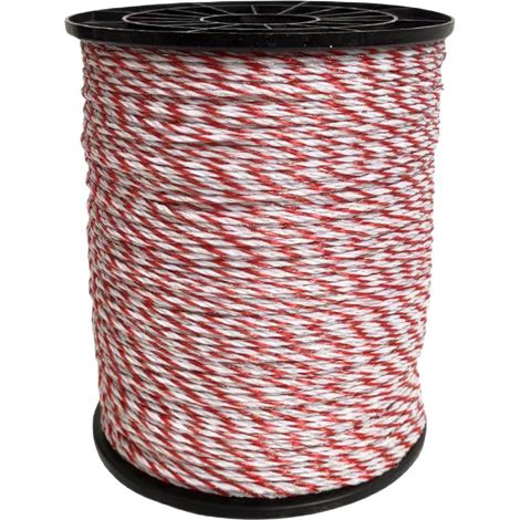 Treillis de clôture de pâturage, 1000 m, 2 mm de diamètre, fil électrique conducteur, corde de clôture de pâturage, clôture pour ranches, clôtures électriques, chevaux, bovins, chèvres, chiens (1/5)