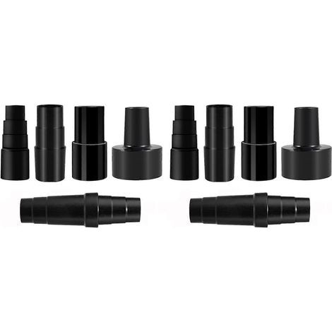 Lot de 2 packs de 10 adaptateurs universels pour tuyau d'aspirateur : réducteur en caoutchouc, raccord compatible avec nombreux modèles. (1/5)