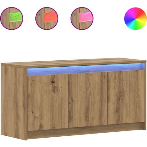 Meuble TV 100 x 34 x 50 cm Chêne artisanal Bois d'ingénierie vidaXL (1/5)