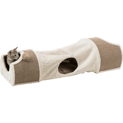 Tunnel à griffer pour chats, taille: 110 × 30 × 38 cm - animallparadise (1/5)