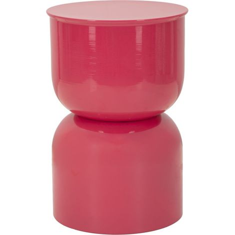 Tavolino da salotto Oyi in metallo fucsia Ø 31 cm