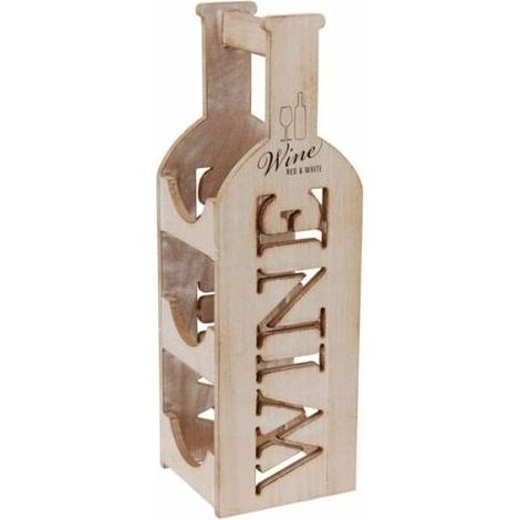 Range bouteilles décoratif en bois