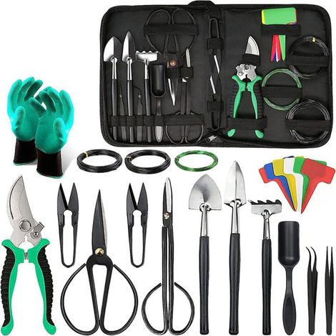ALOVEZ Gartenwerkzeug-Set, Sukkulenten-Geschenk für Frauen, Aluminium-Gartenwerkzeuge mit Gartentasche, Gartengeschenke für Männer und Frauen (1/4)