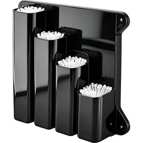 Organisateur de colliers de serrage en aluminium 24 x 21 x 4,5 cm, rangement d'atelier à 4 compartiments pour câbles et petites pièces (1/5)