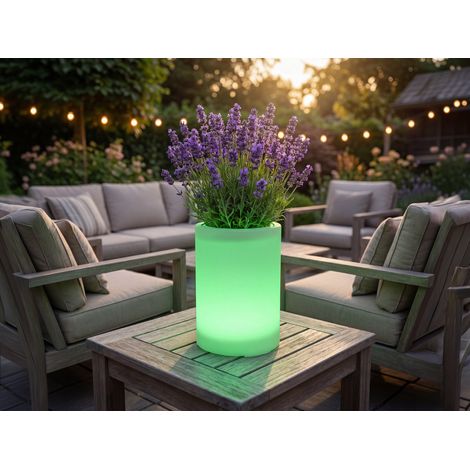 LED Solar Blumentopf mit RGBW Farbwechsel & Fernbedienung, Höhe 30cm (1/5)