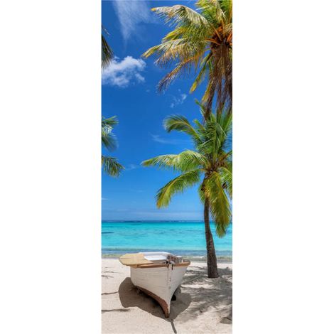 Panneau mural douche en alu-composite VIPANEL - Inspiration Nature Décor Ile Maurice - Finition Brillant - 100x255cm (1/5)