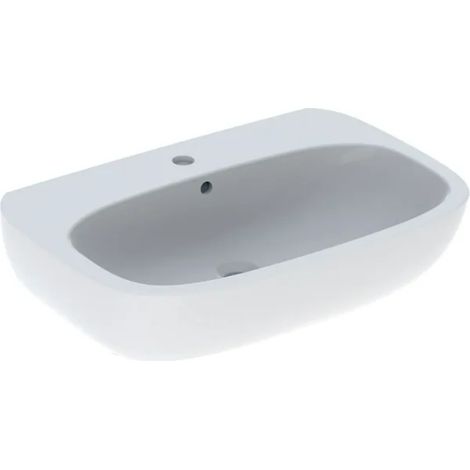 Lavabo 70x63,5 cm blanco brillo - Geberit Fantasia - Con medio pedestal para lavabo