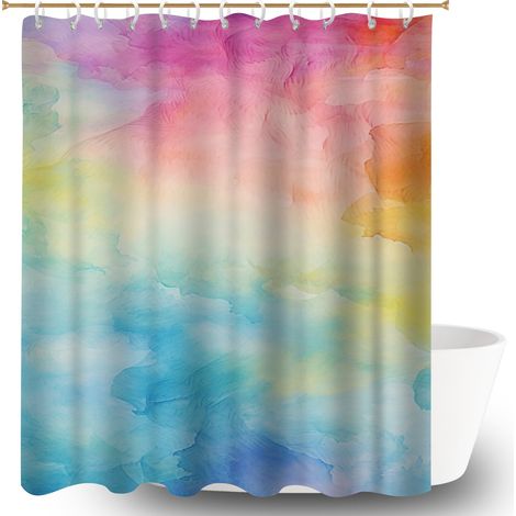 Rideau douche imperméable polyester 180x180 artistique voile de douche pour loft industriel (1/5)