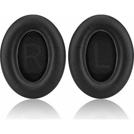 Remplacement Orœillettes pour QC25, Coussin d'oreille Coussin pour Bose Calme Confort 15 QC15 QC35 Ae2 Ae2i Ae2w, Autour des écouteurs d'oreille Coussinets et Tapis de Mousse intérieure (Noir) (1/5)