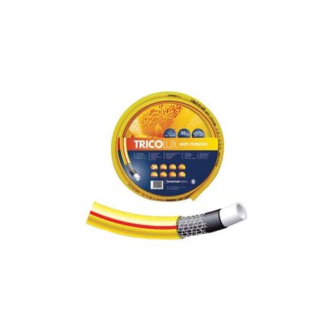 TUBO MAGLIATO TRICO LUX ANTI TORSIONE- - ø mm.15 (5/8) rot. mt.25 - press. max 27 bar - 1 rotolo FITT