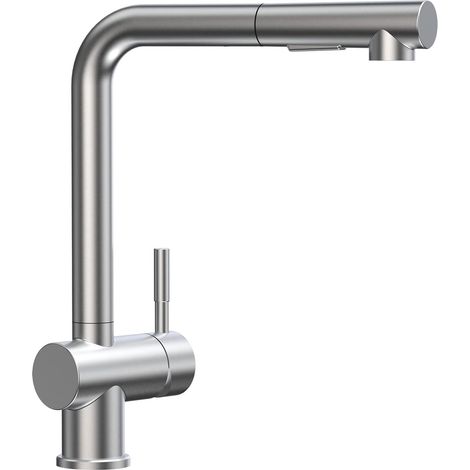 Robinet extractible avec douchette, adapté aux éviers de cuisine, bec haut, en acier inoxydable 304. (1/5)
