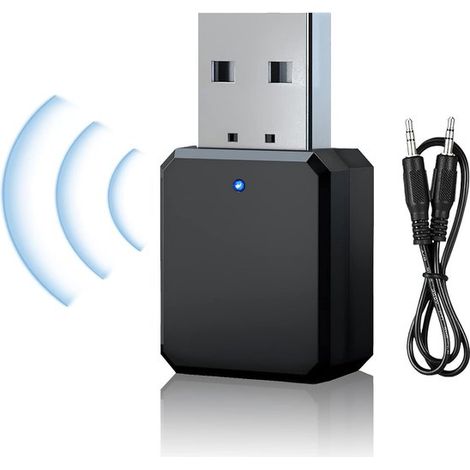 Ricevitore audio Bluetooth 5.1 con USB e ingresso AUX da 3,5 mm per auto e casa. (1/5)