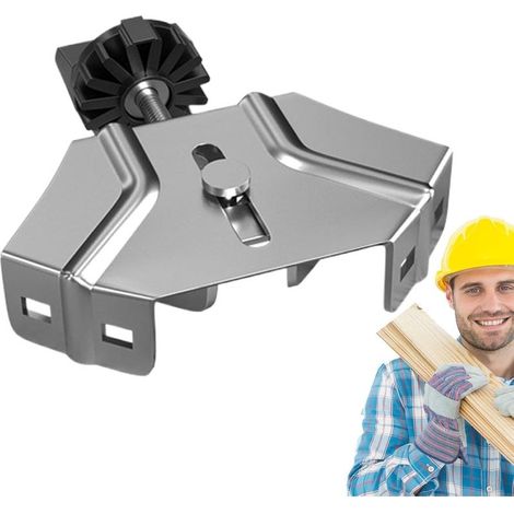 1 Pièces Pince D'angle 90 Degrés, Réglable et Facile à Utiliser, Serre-Joints D'angle, Large Gamme D'applications, Pince d'angle, pour Menuiserie, Ingénierie, Cadres Photo (Argenté) (1/5)